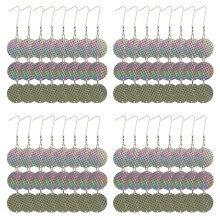 96PCS Discos Repelentes de PáJaros Dispositivo de Colgar Reflectante