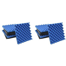 12 Packungen Schwarz + Blau / Holz Kohle Eier Box Schaum Stoff Akustik Ziegel Platte Schall Isolierung Schall Schutz Schaum Füllung Schall