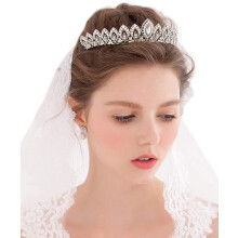 Wedding Tiara Rhinestone Crystal Bridal Crown Headband for Women Elegant Sparkle Design