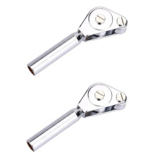 2X 5mm Fishing Rod Tip Stainless Steel Roller Rod Tip Guide Fishing Trolling Tackle for Sea Boat Fishing Trolling