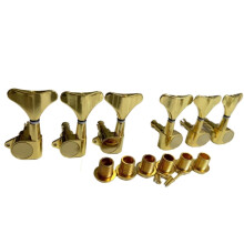 Gold Bass Tuning Pegs 3L 3R Set with Smooth Gear Action and Stable Tuning Performance