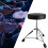 Adjustable Foldable Drum Throne with Thick Padded Cushion and Stable Support Frame for Drummers 4