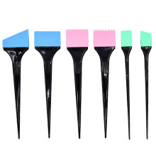 6Pcs Reusable Silicone Hair Dye Brush Set with Soft Bristles for Precise MultiSection Coloring