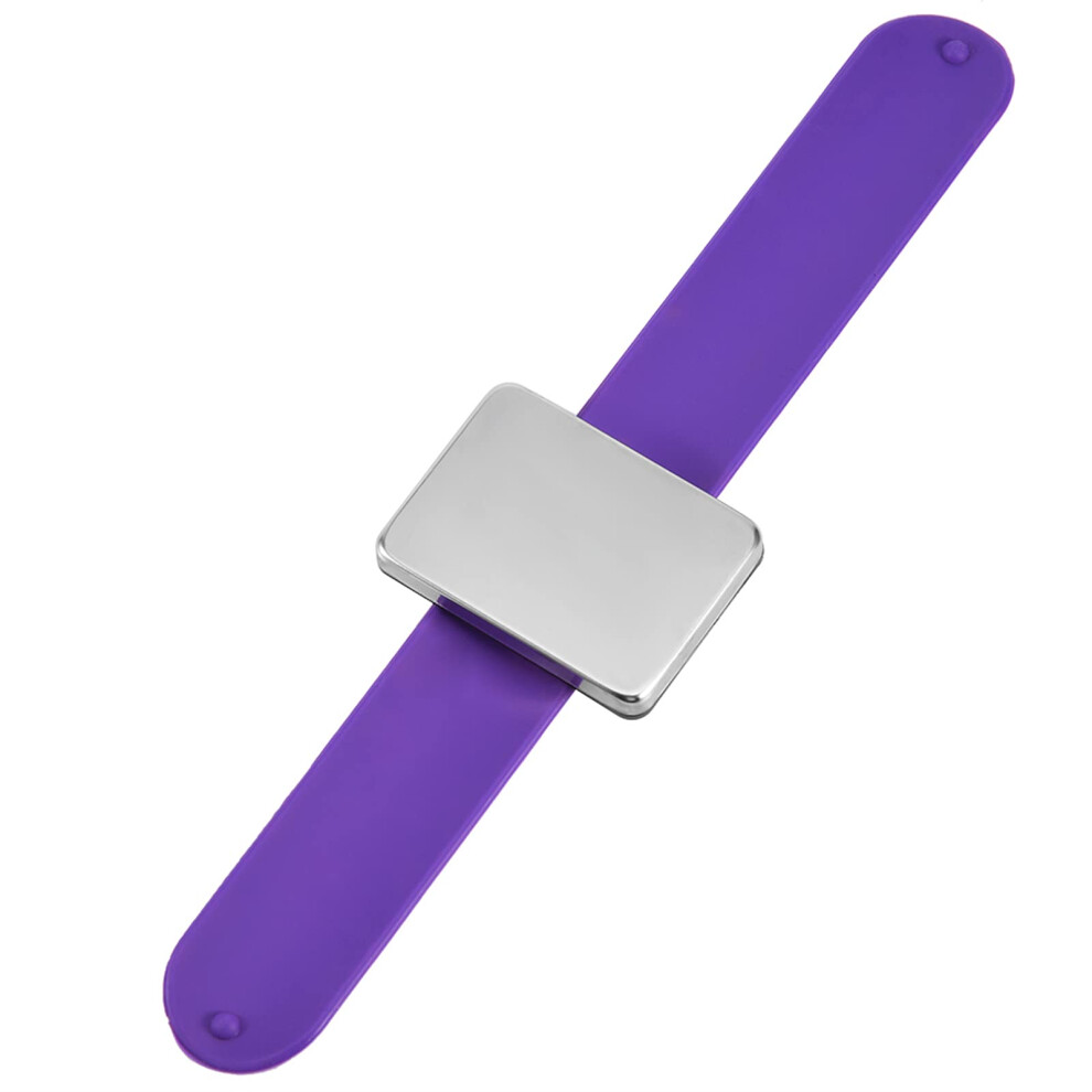 Purple Magnetic Wristband for Hair Clips Adjustable Comfortable Hairdressing Tool for Stylists