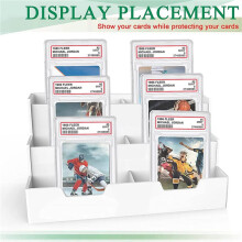 50 Pcs Trading Cards Protector Case Acrylic Clear Graded Card Holders with Label Position Hard Card Sleeves