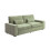 Living And Home 2-Seater Chenille Upholstered Sofa with Pillows, Green 1