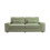 Living And Home 2-Seater Chenille Upholstered Sofa with Pillows, Green 2