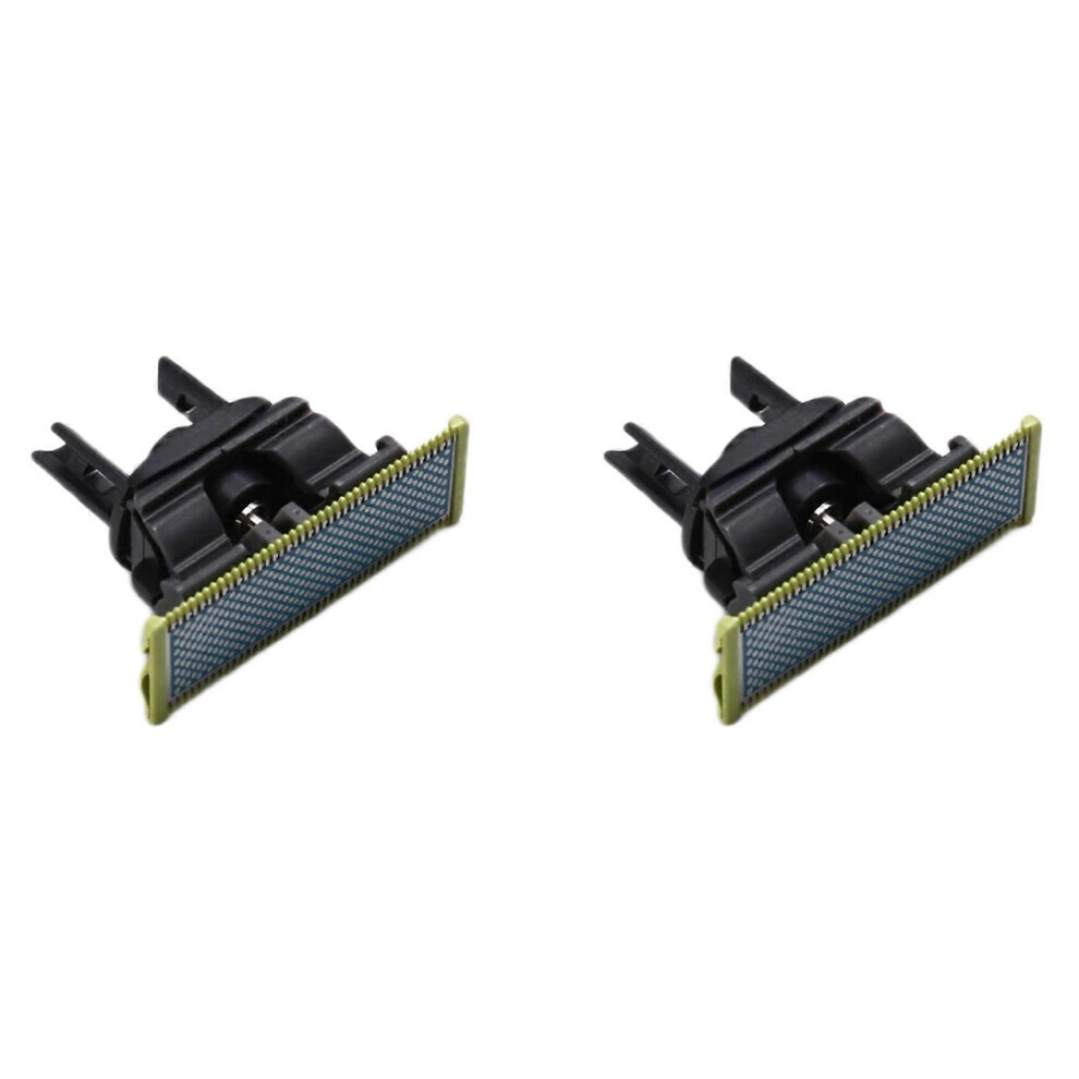 2 razor blades, compatible with One Blade QP2520 QP2630 QP6510 QP6520 QP6530 QP2515 QP2510 electric beard trimmer