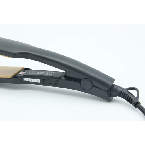 Hair Straightener Flat Iron with LED Display, Dual Voltage Ceramic Ionic, Fast Heating Black 2