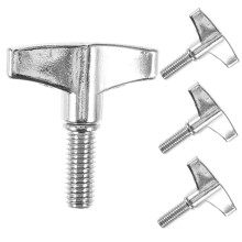 4pcs Metal Drum Wing Screws and Cymbal Nuts Set for Secure Cymbal Mounting and Quick Hand Tightening