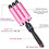 Automatic Rotating Curling Wand with LCD Display, Adjustable Temperature, Ceramic, Pink 2