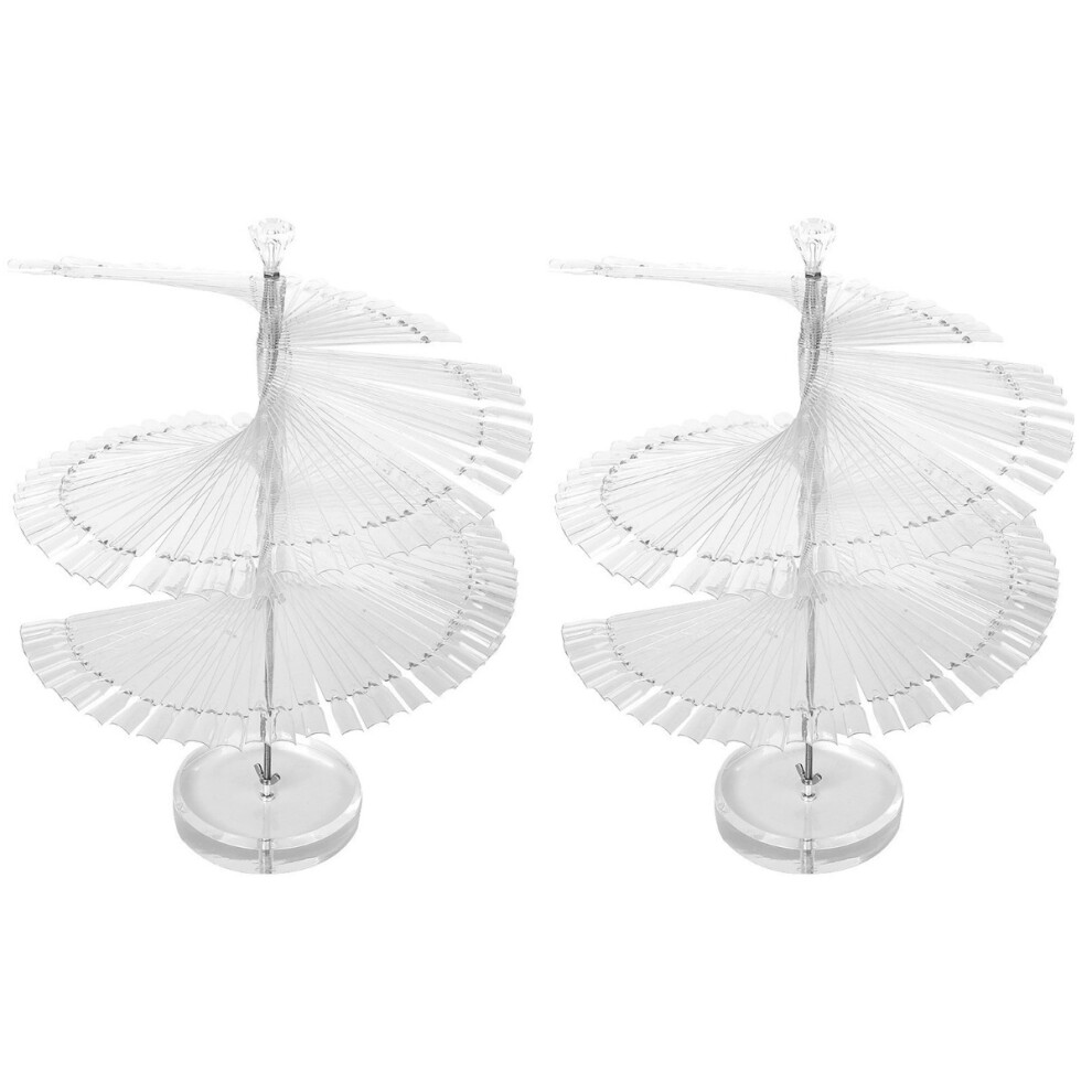 Inoomp 240Pcs Clear Nail Tips Spiral Stand For Salon Nail Color Chart