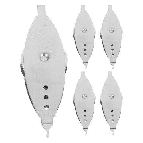 5Pcs Silver Metal Lace Making Shuttle Comfortable Hand Craft Tool Set