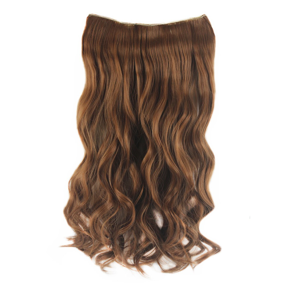Blonde Clip In Hair Extensions 17.7 Inch Long Wavy Synthetic Hair Piece with Secure FiveClip Design
