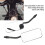 Square Motorcycle Side Mirror, Clear Wide Angle, 38mm Fit, Black 13