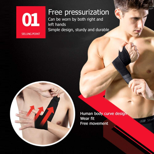 Wrist Support Brace 2 Pack Adjustable Neoprene Wrist Wraps with Thumb Loop for Gym Workout Training 1
