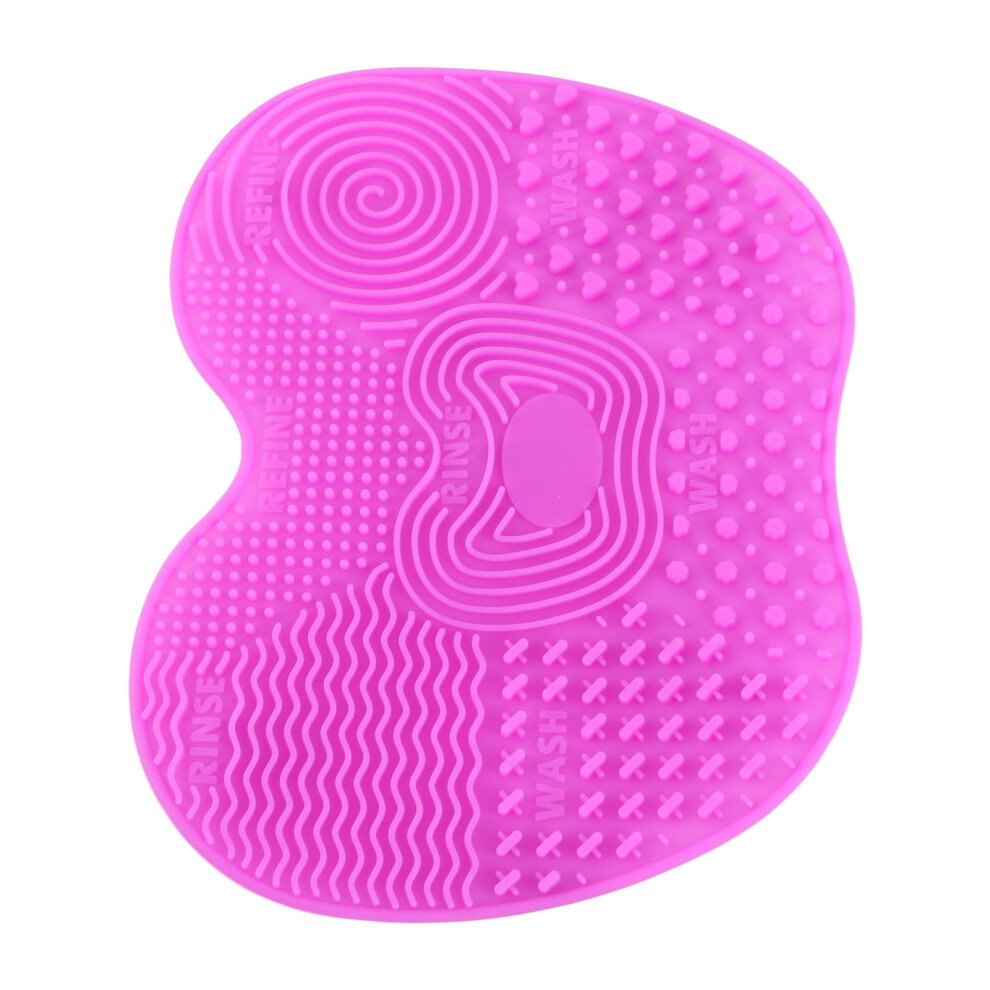 Makeup Brush Cleaning Mat Silicone Foldable Scrubber Pad with 5 Suction Cups