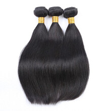 24 Inch Brazilian Virgin Hair Bundles 7A Grade Silky Straight Human Hair Extensions Natural Black