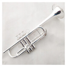 Silver Plated C Key Trumpet for Beginners and Students, Easy Play Design with Smooth Valve Action