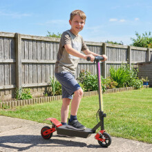 (Red) AIYAPLAY Electric Scooter for Kids with LCD Display, Up to 15 KM/H