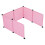 1Set Plastic Cat Litter Box Enclosure Shield Pink Splash Guard Panel 1