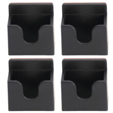 4Pièces Porte Microphone Mural Multiusage Adhésif Noir En PVC