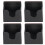 4Pièces Porte Microphone Mural Multiusage Adhésif Noir En PVC 1