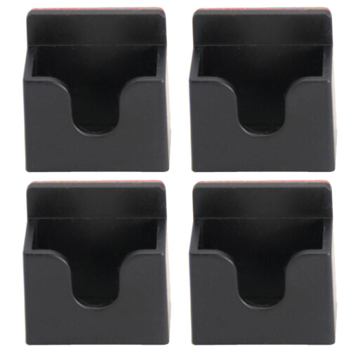 4Pièces Porte Microphone Mural Multiusage Adhésif Noir En PVC