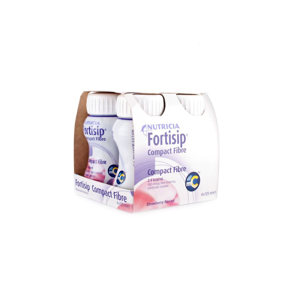 Fortisip Compact Fibre Strawberry 125Ml Pack Of 4