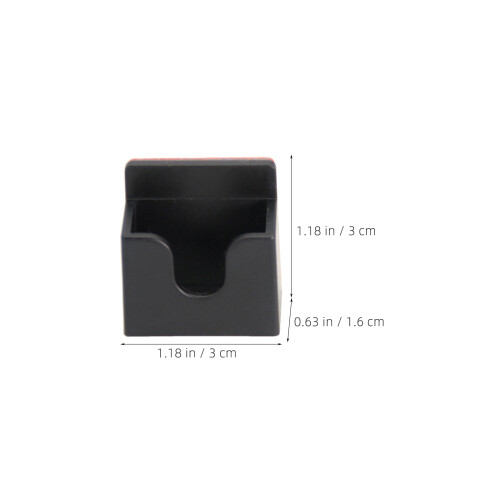 4Pièces Porte Microphone Mural Multiusage Adhésif Noir En PVC 1