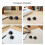 4Pièces Porte Microphone Mural Multiusage Adhésif Noir En PVC 5