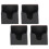 4Pièces Porte Microphone Mural Multiusage Adhésif Noir En PVC 8