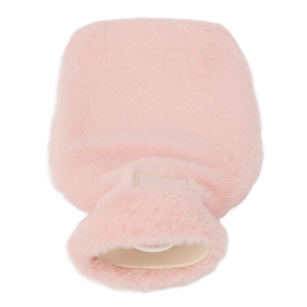 Pink Pvc Hot Water Bag 1000Ml With Plush Cover - Leakproof Winter Warmer