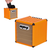 3D Printed Mini Guitar Amp Pick Holder, Bright Orange Organizer for 5 Picks, Display