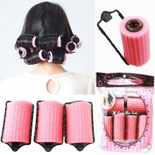 Hair Rollers Soft Sponge Curlers for Heat Overnight Curls Long Hair Travel Set