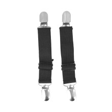 Sheet Straps Black 2pcs Adjustable Bed Sheet Holder Clips with Flexible Elastic for Easy Bedding