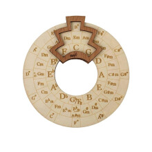 Circle of Fifths Wheel Wooden Guitar Chord Wheel Music Theory Tool for Songwriting and Practice