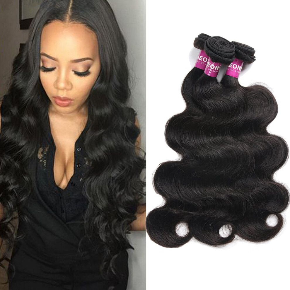 Unisex Brazilian Body Wave Hair 3 Bundles Virgin Human Hair Extensions Unprocessed Full Cuticle Alignment 20 22 24 Inch