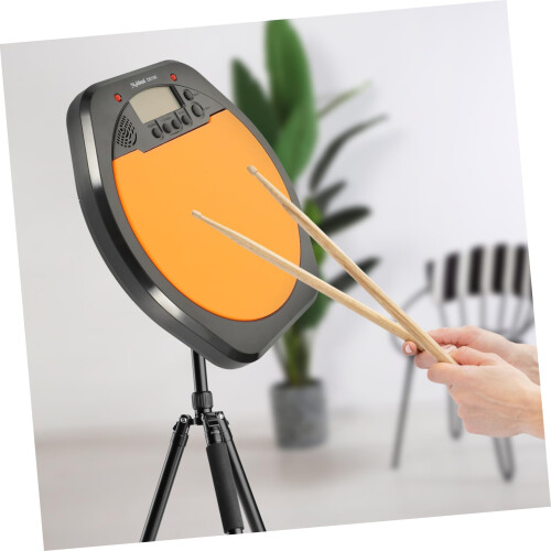 Electronic Drum Practice Pad with LCD Display and Builtin Metronome Stand for Beginners 1
