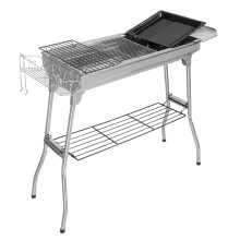 Folding Stainless Steel Grill BBQ Foldable Barbecue Portable Charcoal Large 100x31x71cm