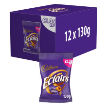 Cadbury Eclairs Chocolate Bag 130g (Pack of 12)