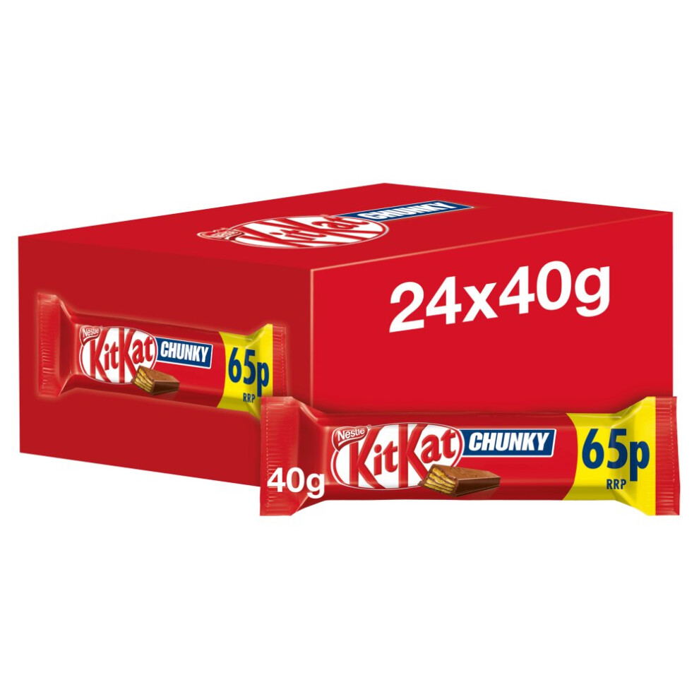 Kitkat Kit Kat Chunky Milk Chocolate Bar 40G (Pack Of 24)