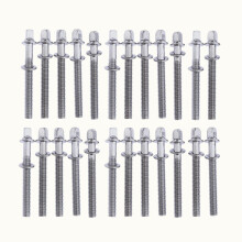 24 Pieces 1.97 Inch Drum Tension Rods and Screws Set for Easy Drum Maintenance and Precise Tuning Control