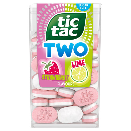 Tic Tac Two Lime Strawberry 38.5g (Pack of 16)