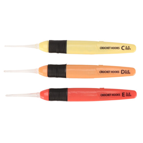 Lighted Crochet Hooks Set 2.5mm/3.0mm/3.5mm LED Corded Knitting Tools 2