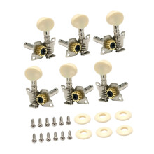 3L3R Classical Guitar Tuning Pegs Set, Durable Metal Heads with Precise and Smooth Gear Operation