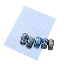 Christmas Nail Stickers Self Adhesive Festive Firework Design Holiday Nail Art Decorations for Women