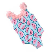 One-Piece Kids Swimsuit Watermelon Pink Blue