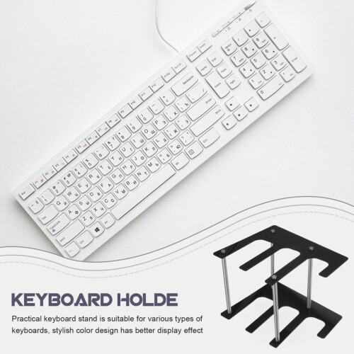 MultiTier Acrylic Keyboard Stand Black Ergonomic Display Holder for Mechanical Keyboards 2