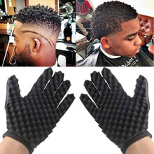 Left Hand Curl Sponge Glove for Afro Coily Hair, Wave Twist Brush Glove for Dreadlocks Styling